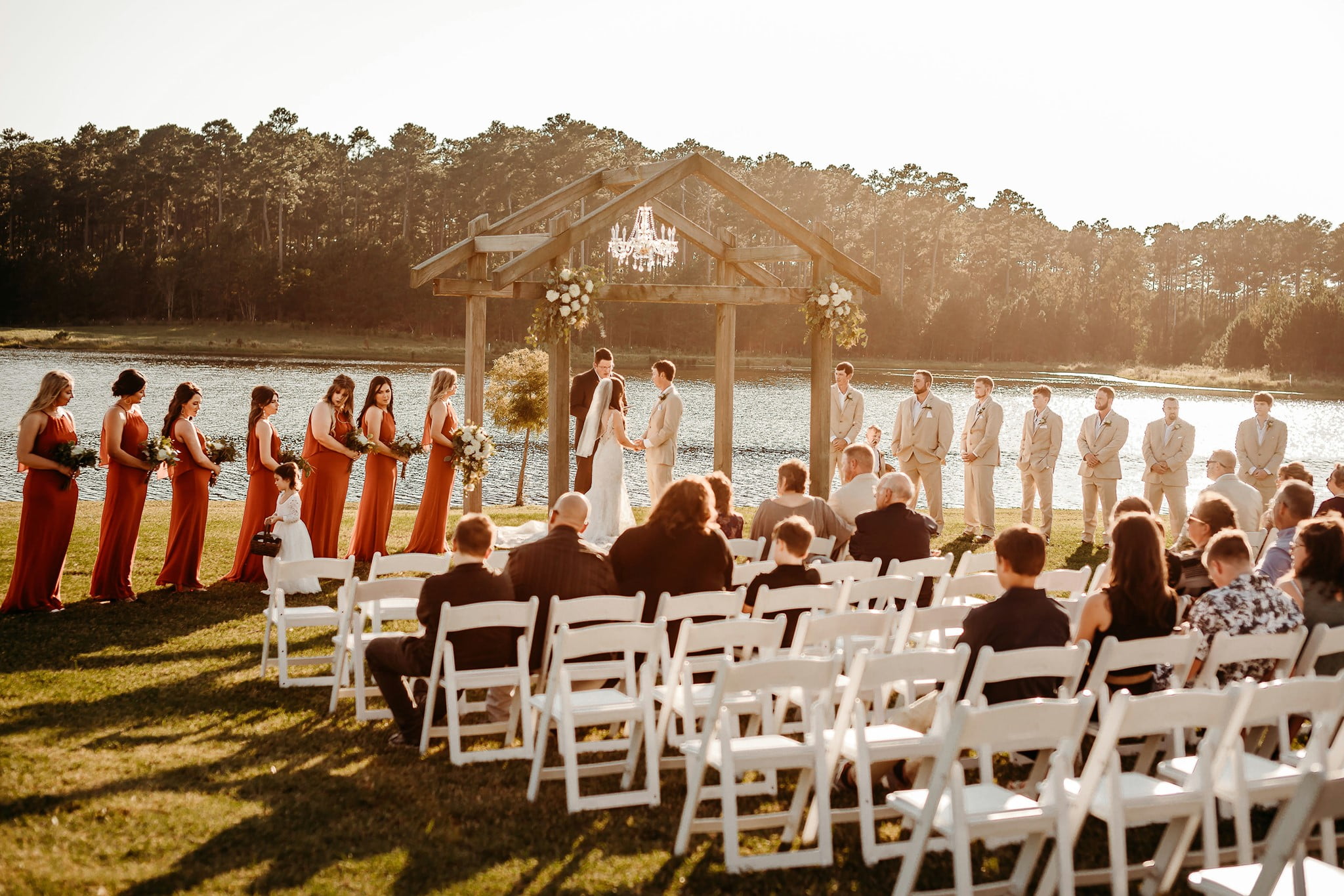 Outdoor wedding ceremony